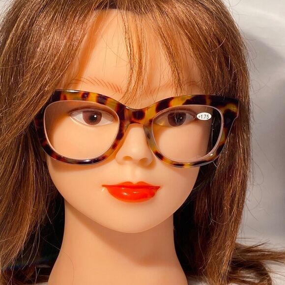 1111 Mona Reading Glasses 1.75 Tortoise Readers Rounded Square Frame NWT - Picture 1 of 9